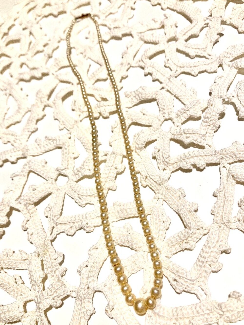 Graduated Pearl Bridal Necklace, Antique
